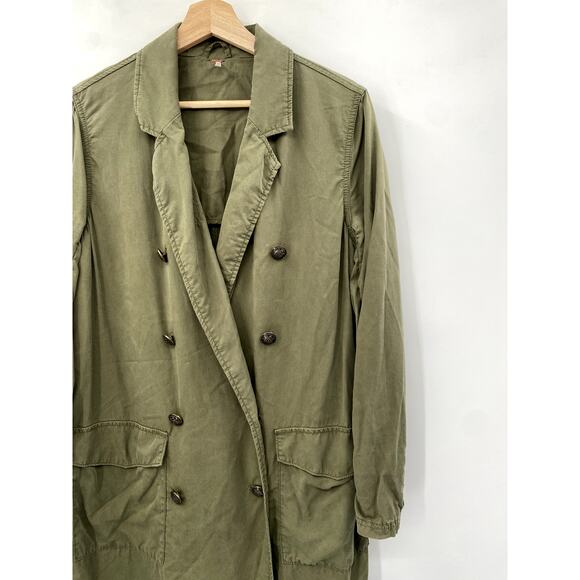 Free people Army Green Lightweight trench Coat - Picture 5 of 8